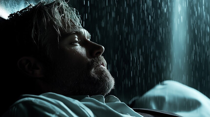 Reflective Moment in the Rain