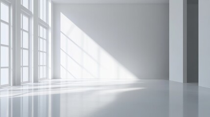 Fototapeta premium A pure white solid background, clean and bright with no texture or patterns