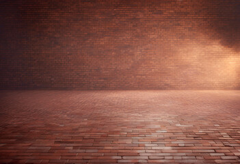 Obraz premium material image brick closeup shining architecture abstract light floor background ai