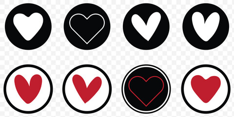 Heart doodles set. Hand drawn hearts collection. Romance and love illustrations. eps 10.