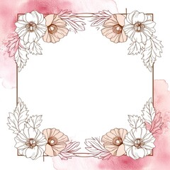 frame with flowers