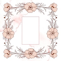 framework for photo or congratulation