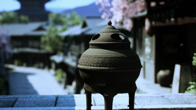 the empty japan tample buildings