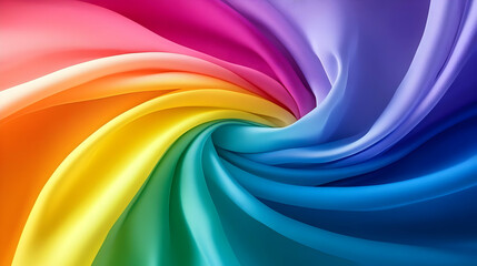 Obraz premium Abstract Background - Rainbow Swirling Fabric