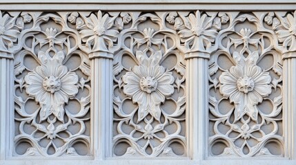 Obraz premium Ornate Architectural Detail with Floral Design