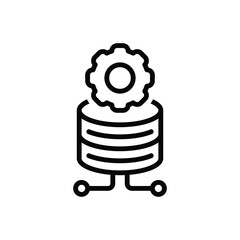 Black line icon for data