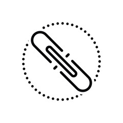 Black line icon for link