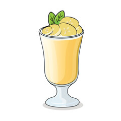 Banana drink vector illustrations.