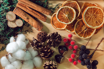 Cozy Natural Decoration Set for a Warm Winter Ambiance