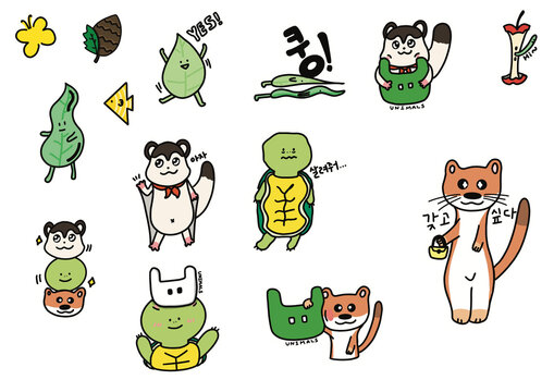 동물 이모티콘 스티커(animal emotion stiker)