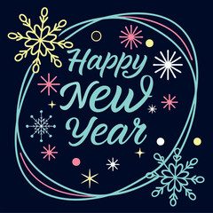 Happy New year , New year T shirt design