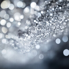 Obraz premium Luxurious silver blur with bokeh sparkles