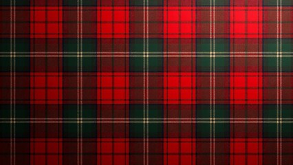 Obraz premium Scottish tartan pattern in rich red, green, and hints of white.