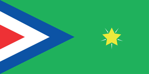 Regions of Ethiopia. Flag of South West Ethiopia Peoples' Region. vector EPS file.