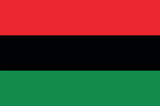 African America Flag. vector EPS file.