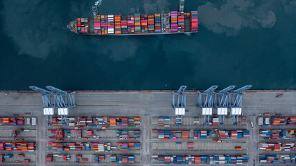 Container cargo ship global business logistic import export transportation, Container cargo ship...