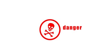 Attention danger warning sign illustration.