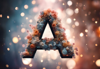 abstract letter A white various whimsical collection style background fusion variable joy 