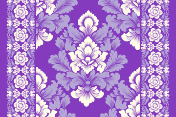 damask pattern vintage with intricate floral and ornamental designs. This classic, elegant design is perfect for wallpapers, textiles, wrapping paper, and interior decor.