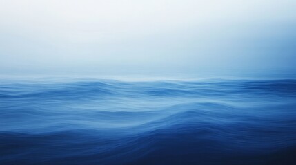 Obraz premium Tranquil Blue Gradient Background with Subtle Waves for Finance and Professional Environments