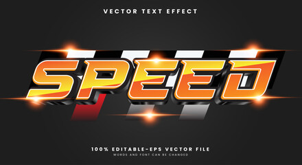 Speed editable text effect Template Suitable for Racing Style Theme
