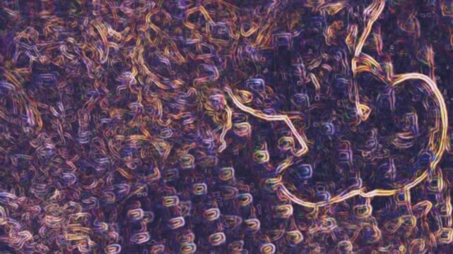 abstract background, moving illustration full of color and contrast