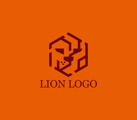 Lion's head in a minimalistic design. Beautiful logo ready to use.