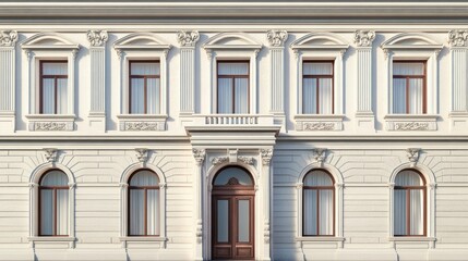 Fototapeta premium Elegant Classic Architecture Building Facade Design