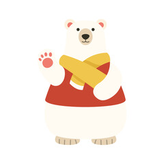 Winter Animal Vector Illustration - Bear
