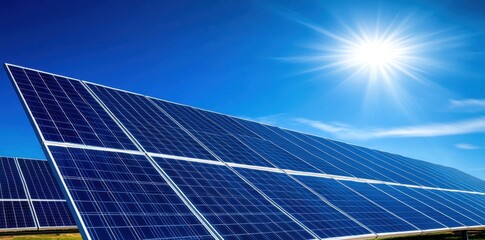 Obraz premium Abstract digital solar panel design with energy lines symbolizing renewable energy and innovation in technology.
