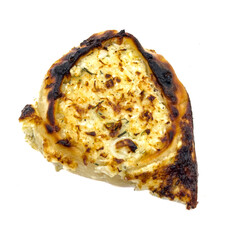 A piece of food with a lot of seasoning on it