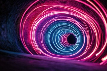 Obraz premium Colorful Light Tunnel