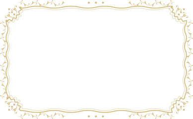 金色の綺麗な装飾フレーム素材