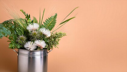 Background design for a clean greeting card with green vegetation