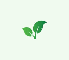 A beautiful template for a logo on the theme of ecology.