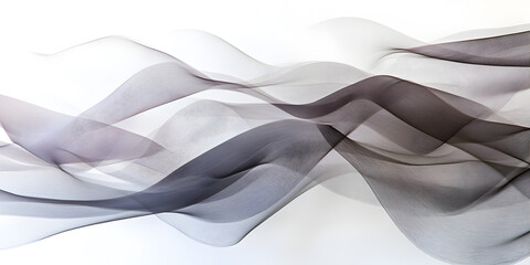 Flowing Gray Fabric: Abstract image of sheer, flowing gray fabric creating elegant, undulating waves. Perfect for design projects needing a touch of sophistication and movement. 