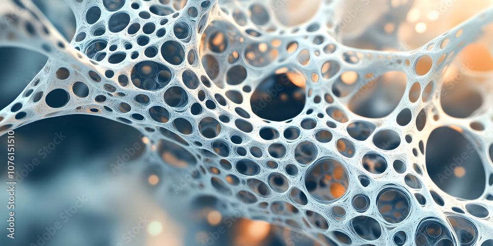 Poster abstract network: intricate web of interconnected circles, a mesmerizing visual representation of co