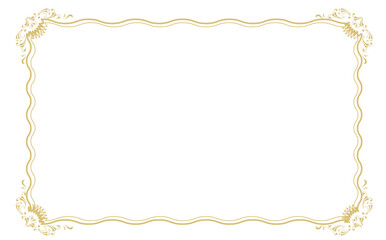 金の装飾背景フレーム素材