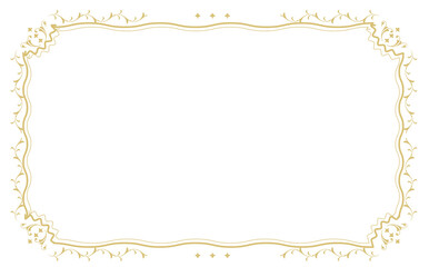 金の装飾背景フレーム素材