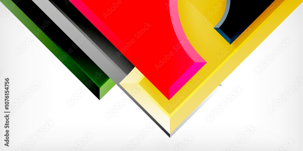 Aufkleber Geometric design abstract background - circles and triangles