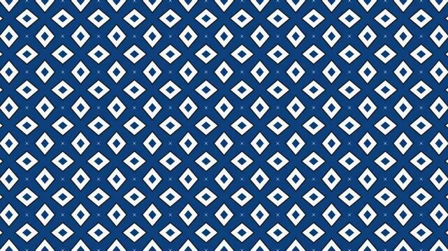 Geometric pattern with blue, white, and black diamonds