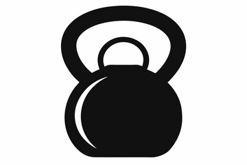 Kettlebell Silhouette Vector, Kettlebell vector icon, Strength training equipment