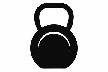 Kettlebell Silhouette Vector, Kettlebell vector icon, Strength training equipment