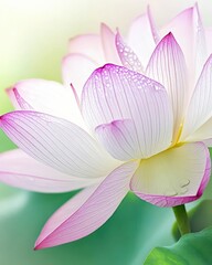 Fototapeta premium A stunning close-up of a lotus flower showcasing delicate petals and vivid colors.