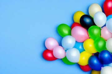 colorful balloons in the air