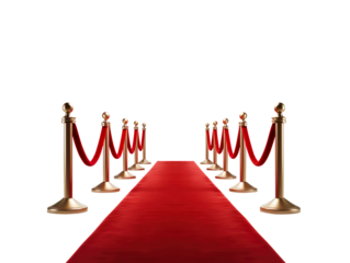Red carpet isolated on transparent background
