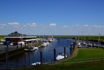 Marina at the North Sea in the Town Otterndorf, Lower Saxony