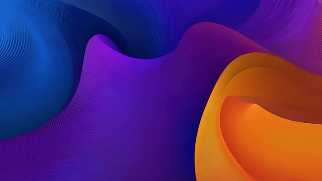 vibrant abstract design featuring interwoven colored elements showcase dynamic movement fluidity gradients dark light purple blue orange perfect creating depth volume New Year festive promotional