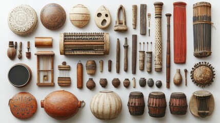Collection of Musical Instruments from Different Cultures