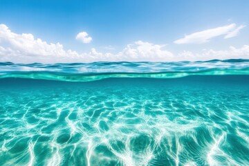 Vast ocean with shimmering light reflections symbolizing depth and comprehensiveness in nature?s beauty.